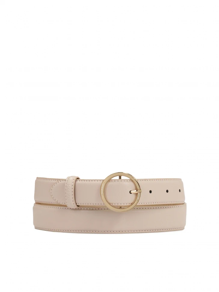 kazar Light pink belt with round buckle