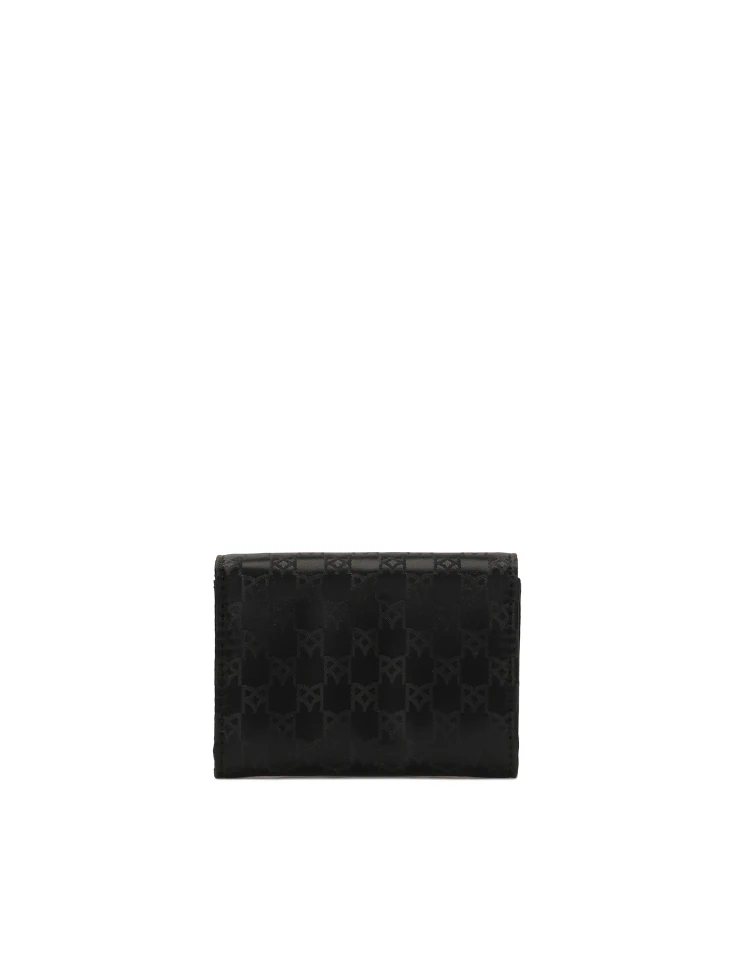Kazar Logo-textured Black Fabric Wallet