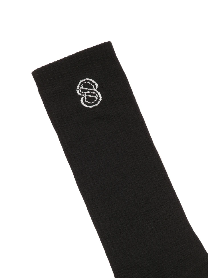 Kazar Long Black Cotton Socks