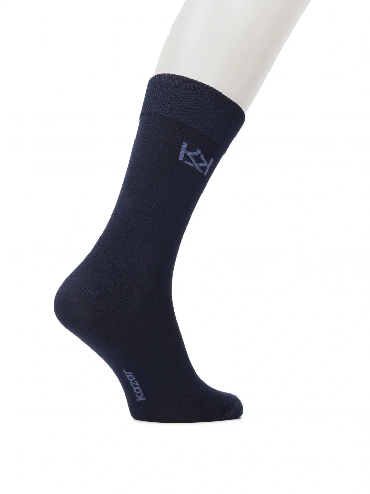 Kazar Long Navy Blue Socks With Bamboo Viscose
