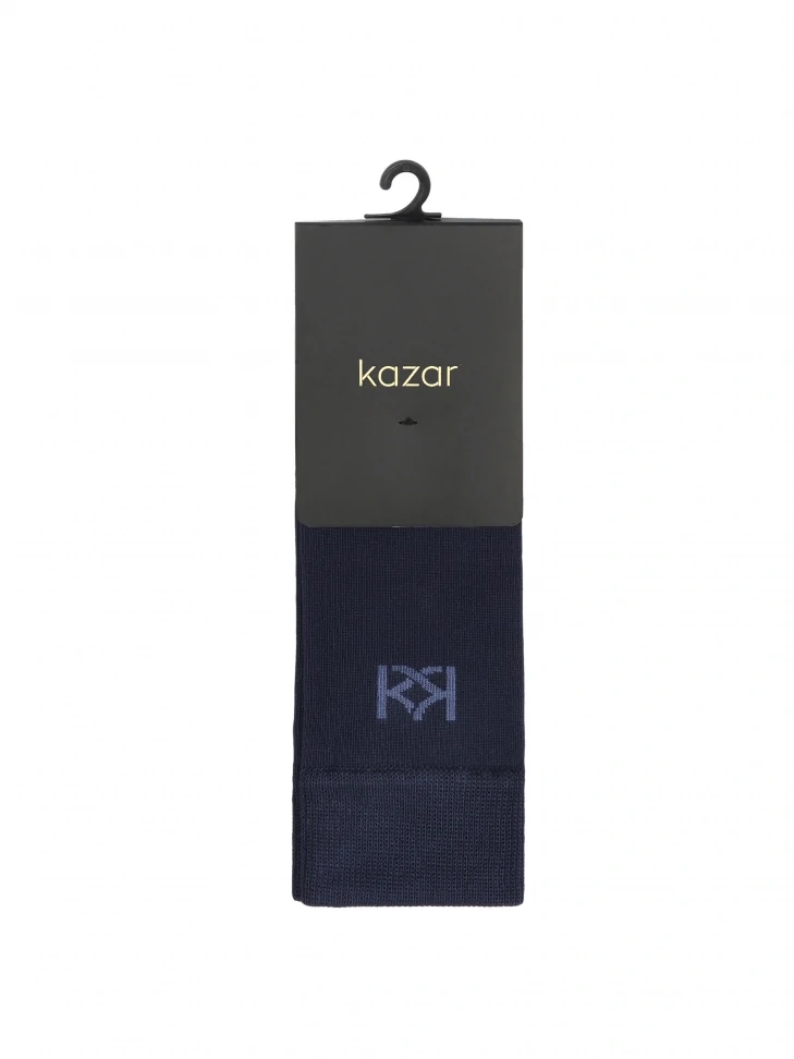 Kazar Long Navy Blue Socks With Bamboo Viscose