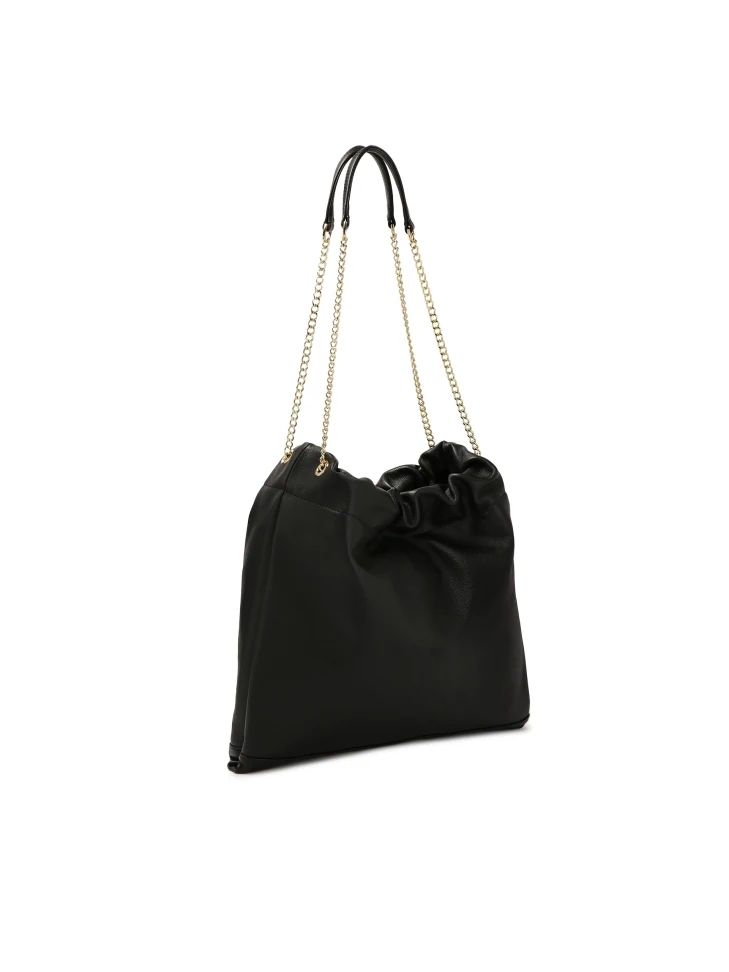 Kazar Loose Black Bag-shaped Handbag