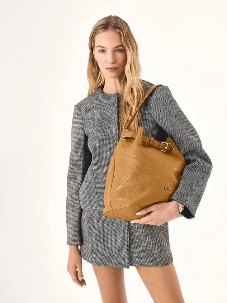 Kazar Loose-fitting Leather Handbag