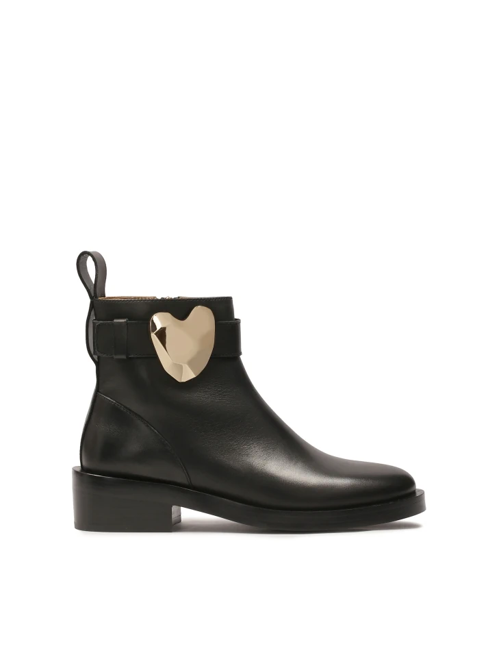 kazar Low boots decorated with a metal heart