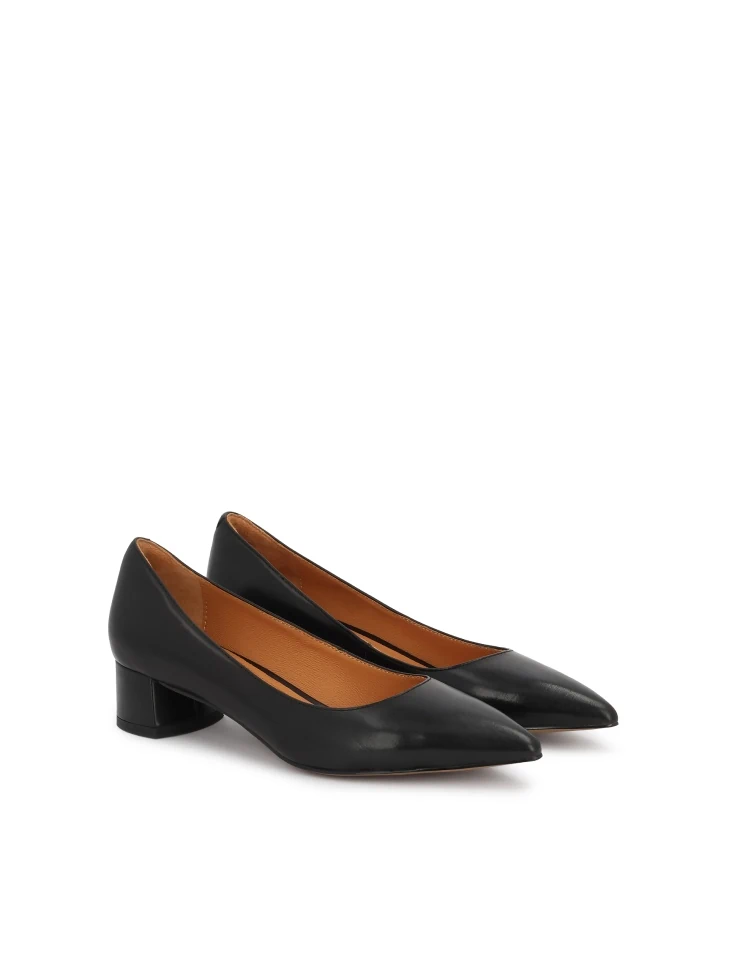 Kazar Low Leather Pumps With Pointed Toe Nose