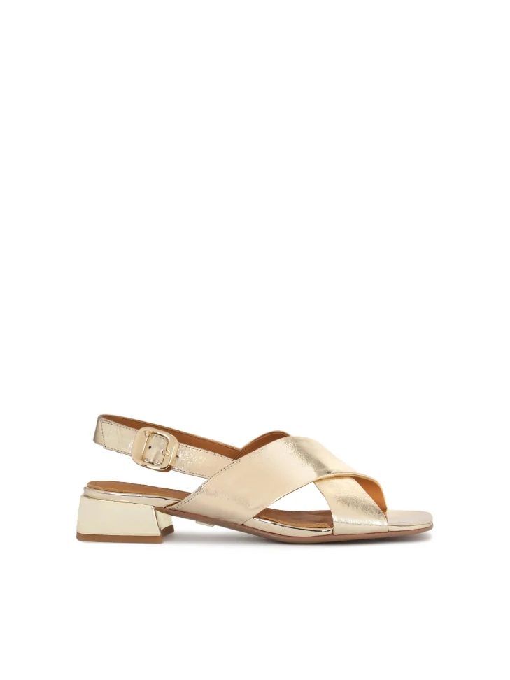 kazar Low sandals in metalized gold leather
