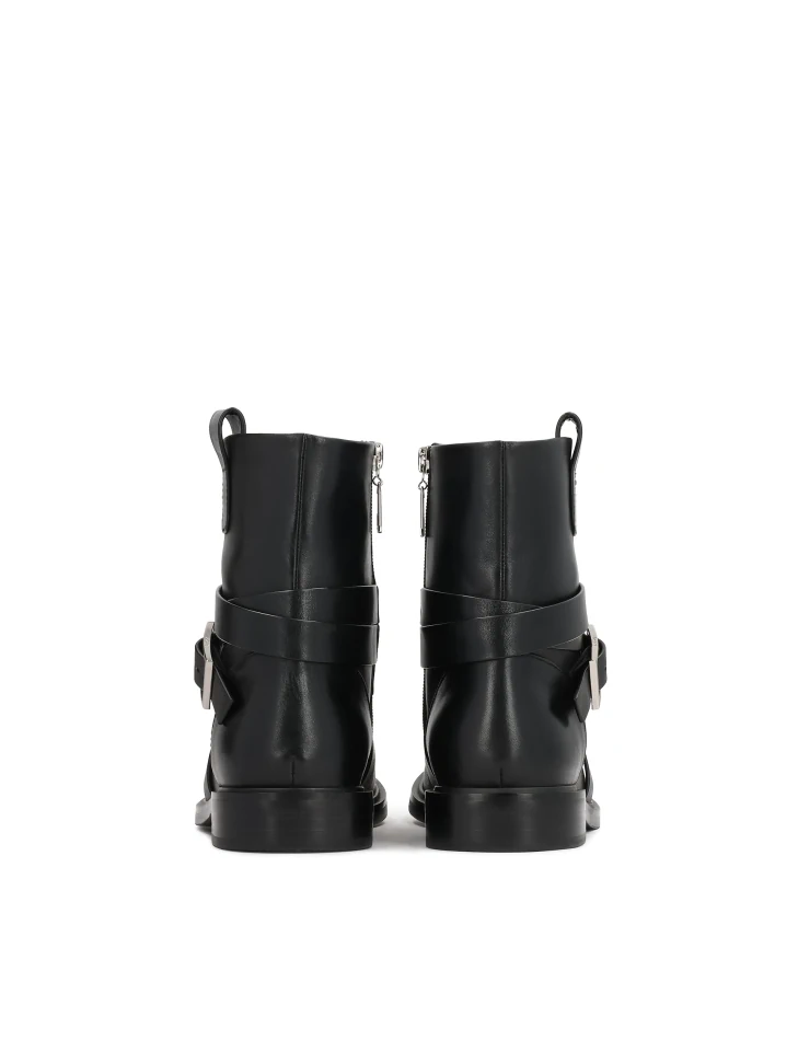 Kazar Low Top Boots With Zipper Closure