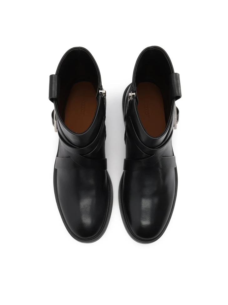 Kazar Low Top Boots With Zipper Closure