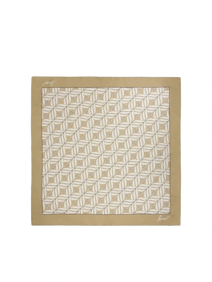 Kazar Luxury Beige Silk Scarf