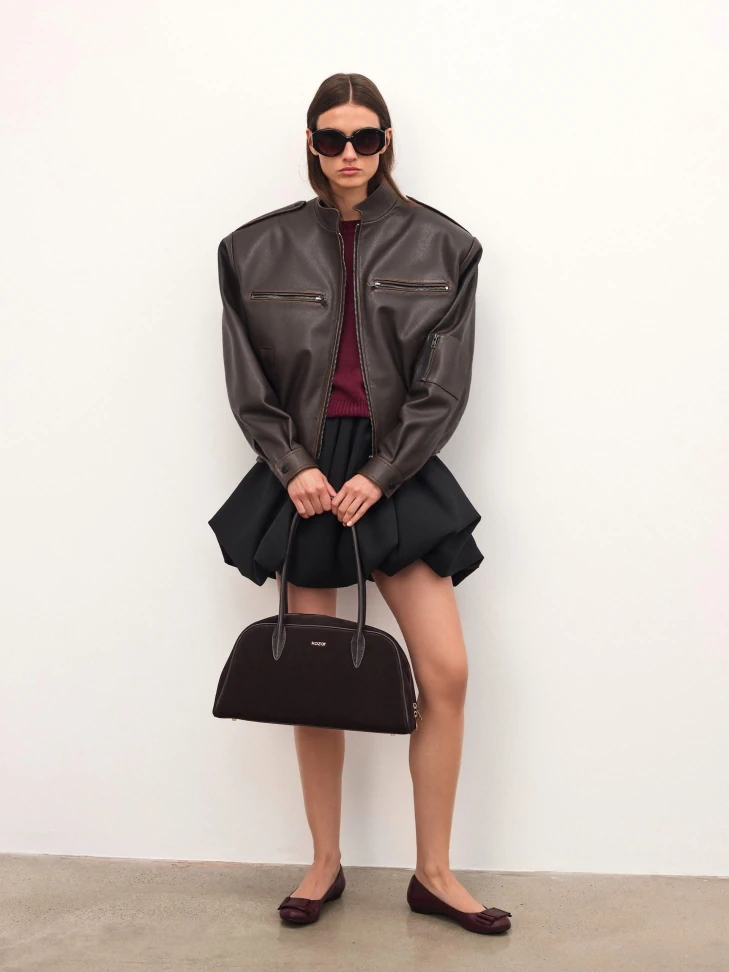 Kazar Maroon Ballerinas With A Bow