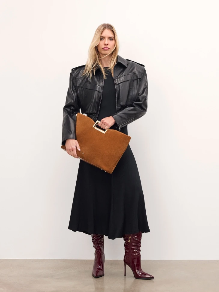 Kazar Maroon Boots On A Slender Stiletto Heel