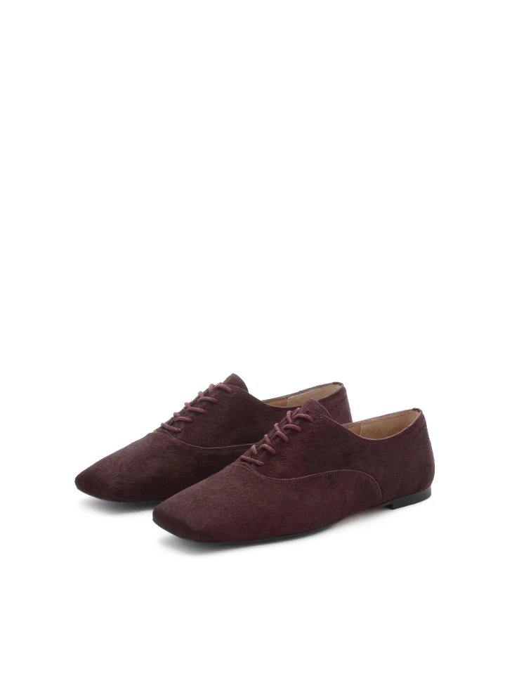 Kazar Maroon Bristles Leather Shoes
