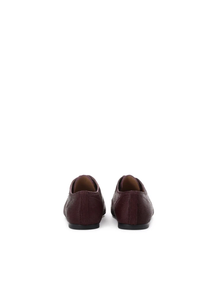 Kazar Maroon Bristles Leather Shoes