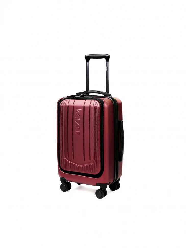 Kazar Maroon Cabin Bag On Double Swivel Wheels