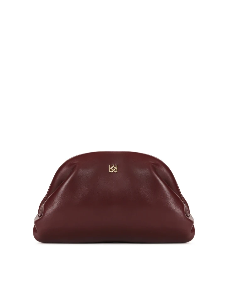 kazar Maroon evening pouch bag