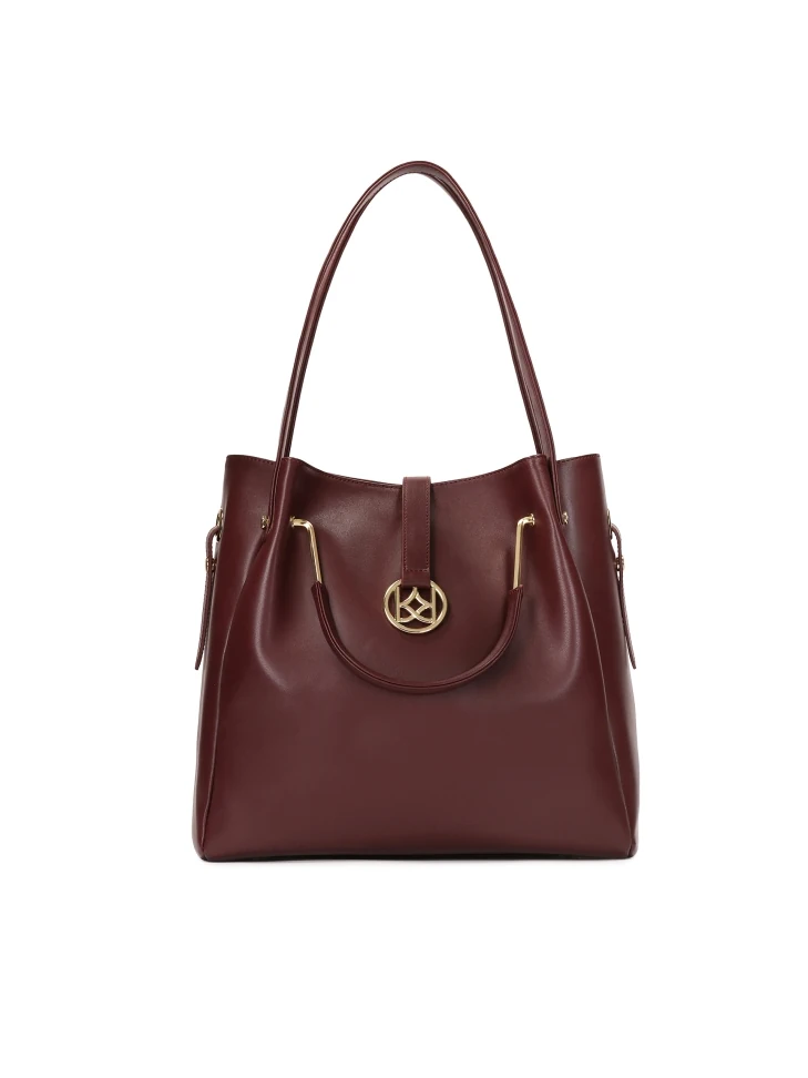 kazar Maroon handbag with removable insert