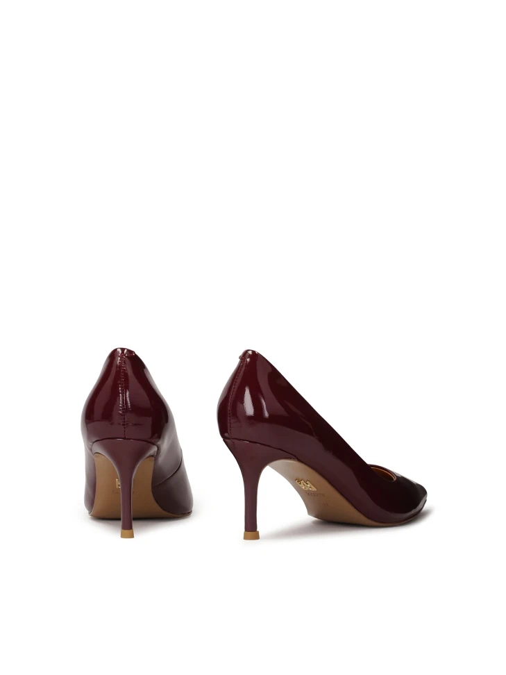 Kazar Maroon Patent Leather Pumps