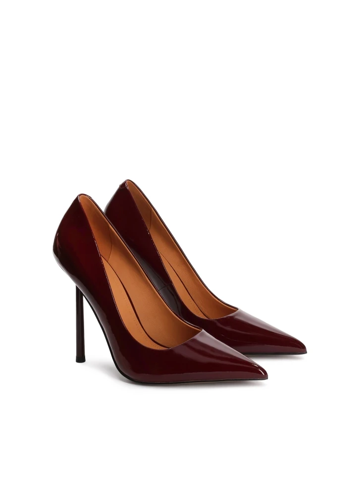 Kazar Maroon Patent Leather Pumps