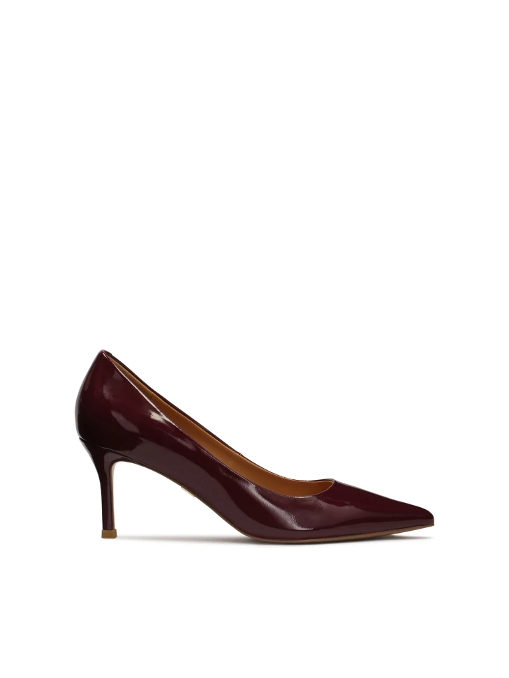 kazar Maroon patent leather pumps