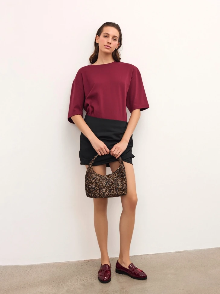 Kazar Maroon Patent Leather Shoes With Tassels