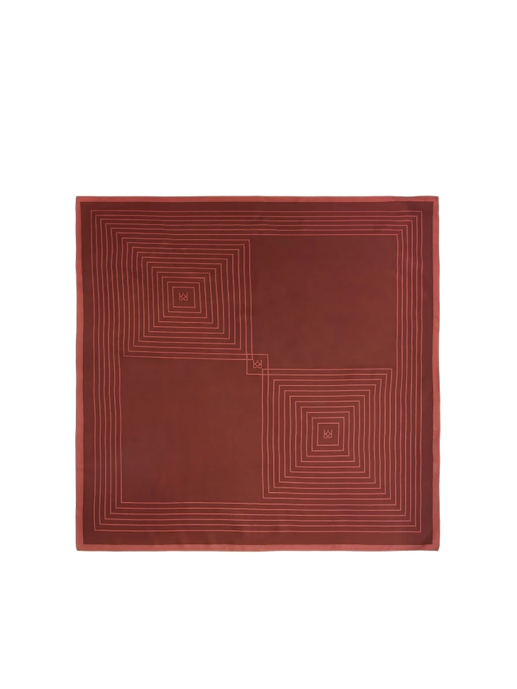 Kazar Maroon Silk Scarf