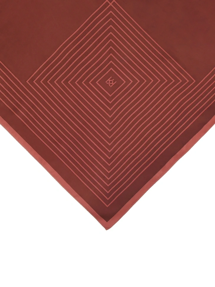 Kazar Maroon Silk Scarf