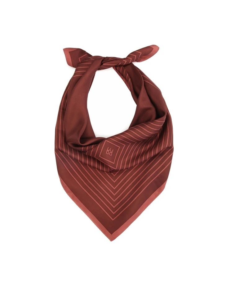 kazar Maroon silk scarf