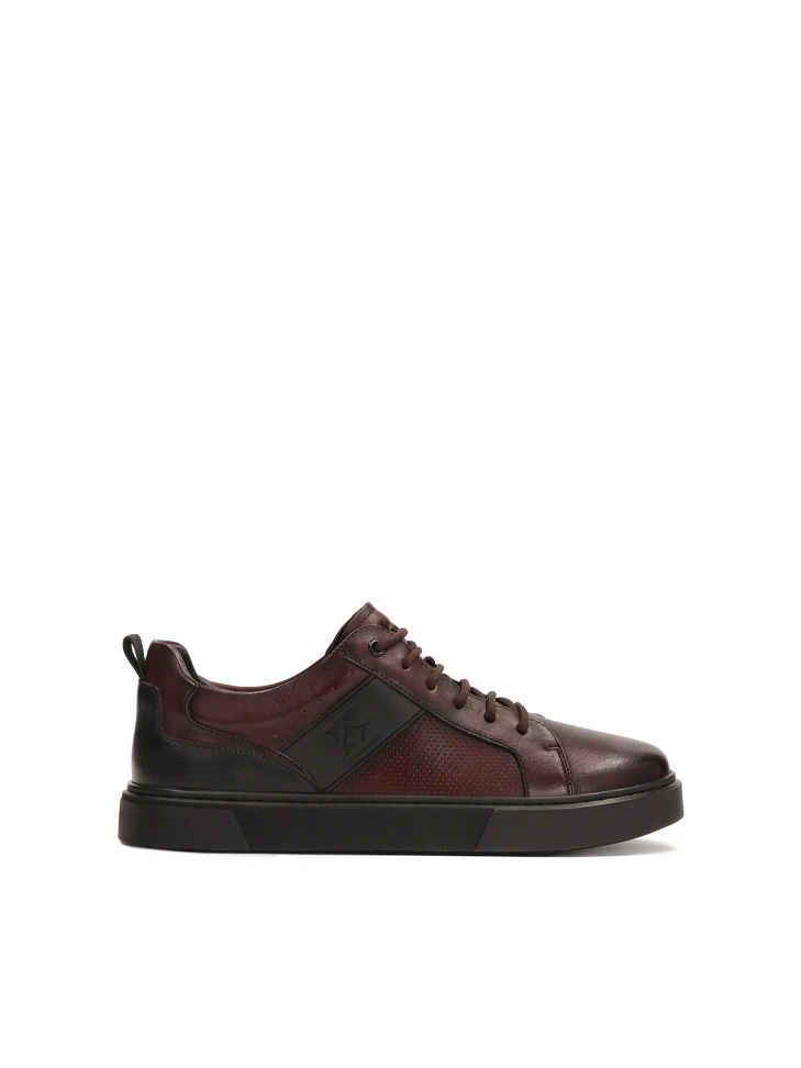 kazar Maroon sneakers with perforated upper