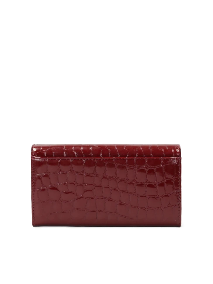 Kazar Medium-sized Patent Wallet In Burgundy Color