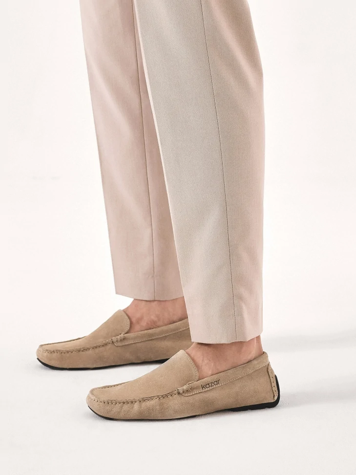 Kazar Men's Beige Moccasins