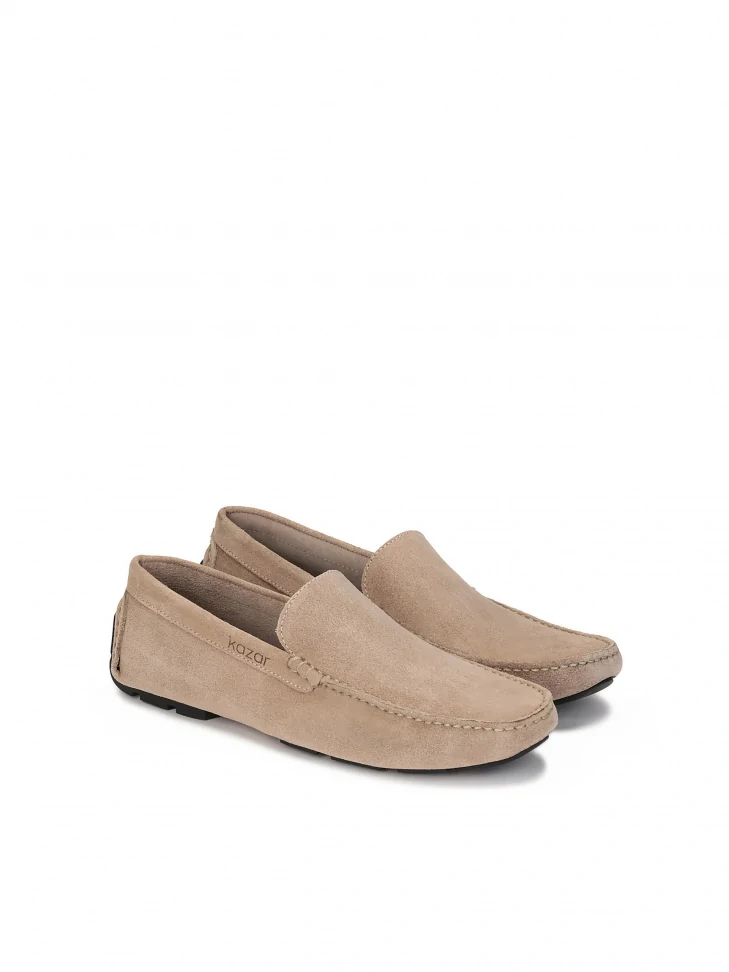 Kazar Men's Beige Moccasins