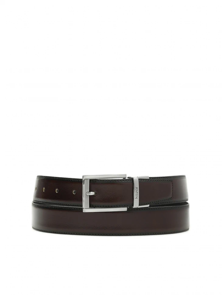 kazar Men's black and brown reversible belt