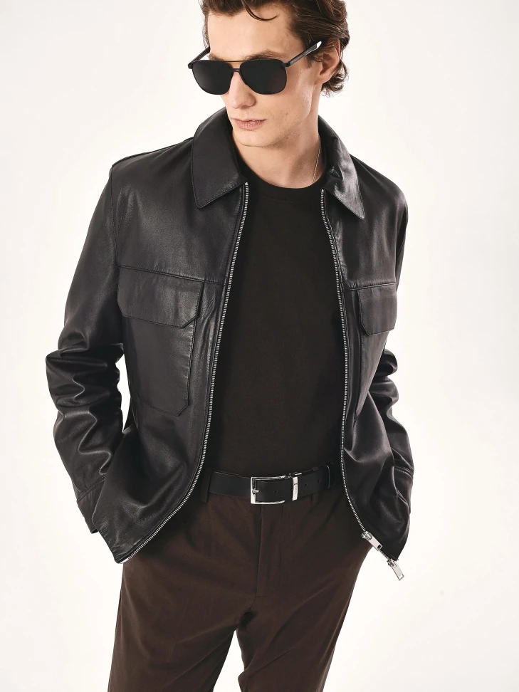 kazar Men's black and brown reversible belt