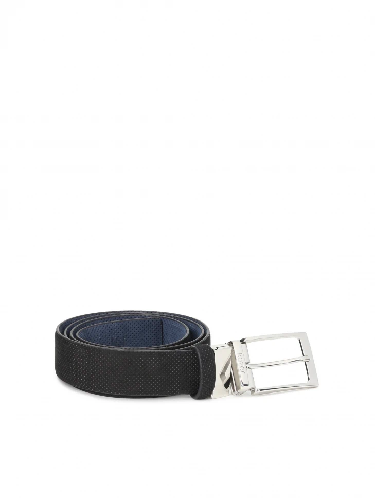 Kazar Men's Black And Navy Blue Reversible Belt