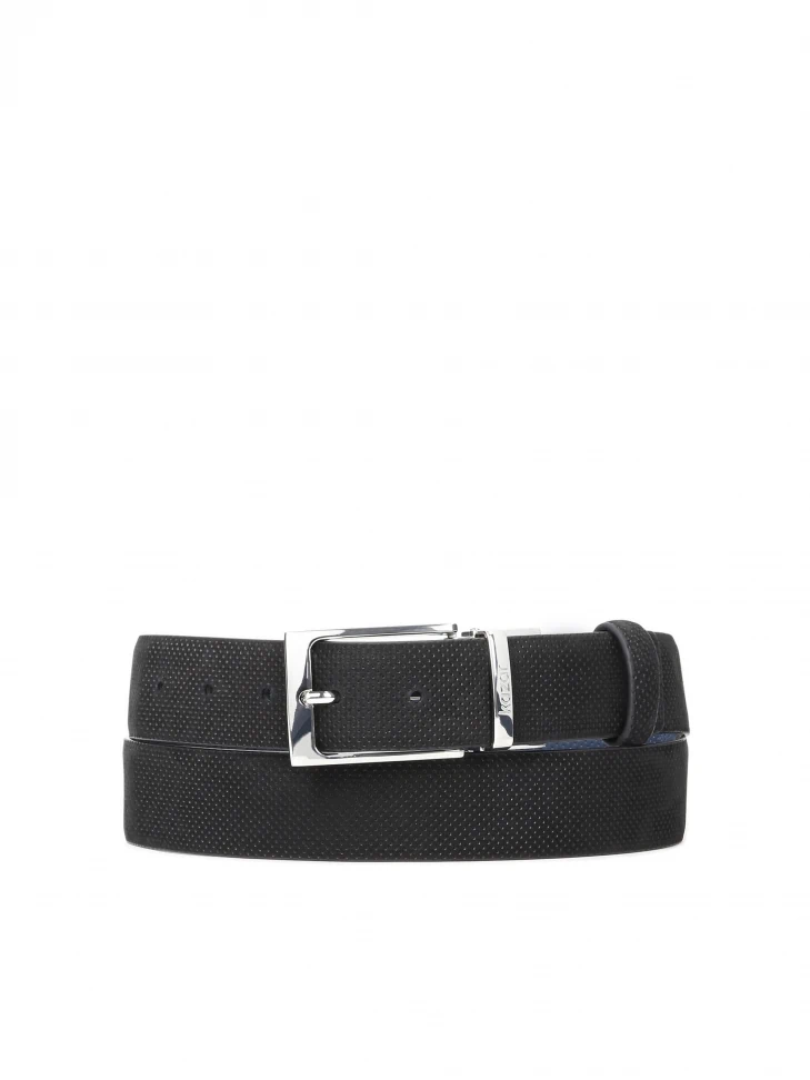 kazar Men's black and navy blue reversible belt
