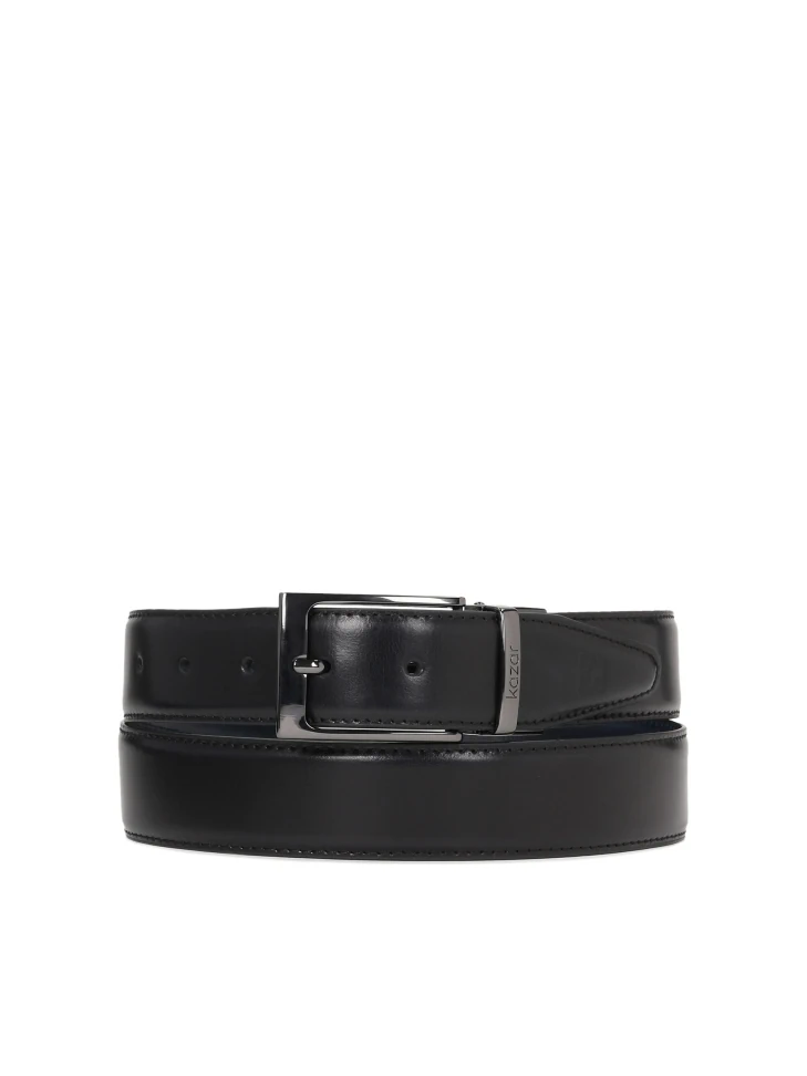 kazar Men's black and navy blue reversible belt