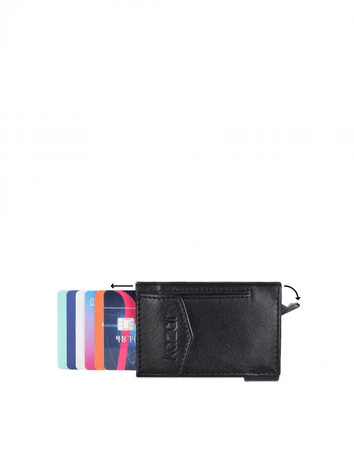Kazar Men's Black Automatic Wallet