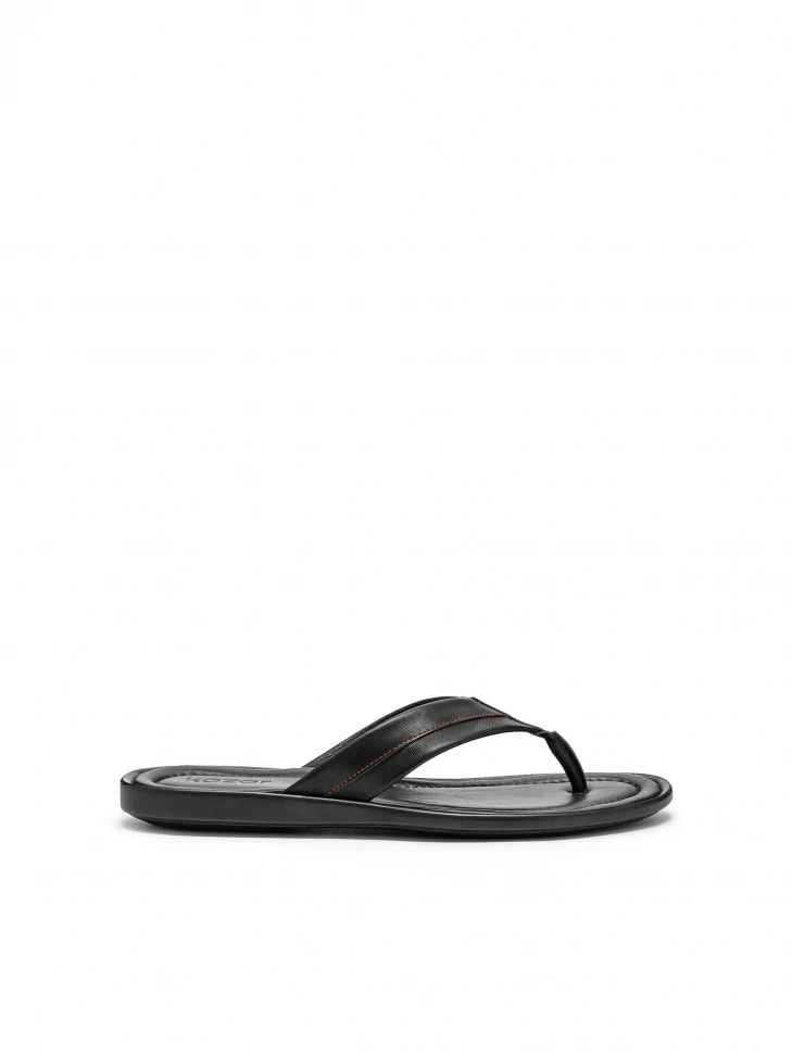kazar Men's black flip-flops