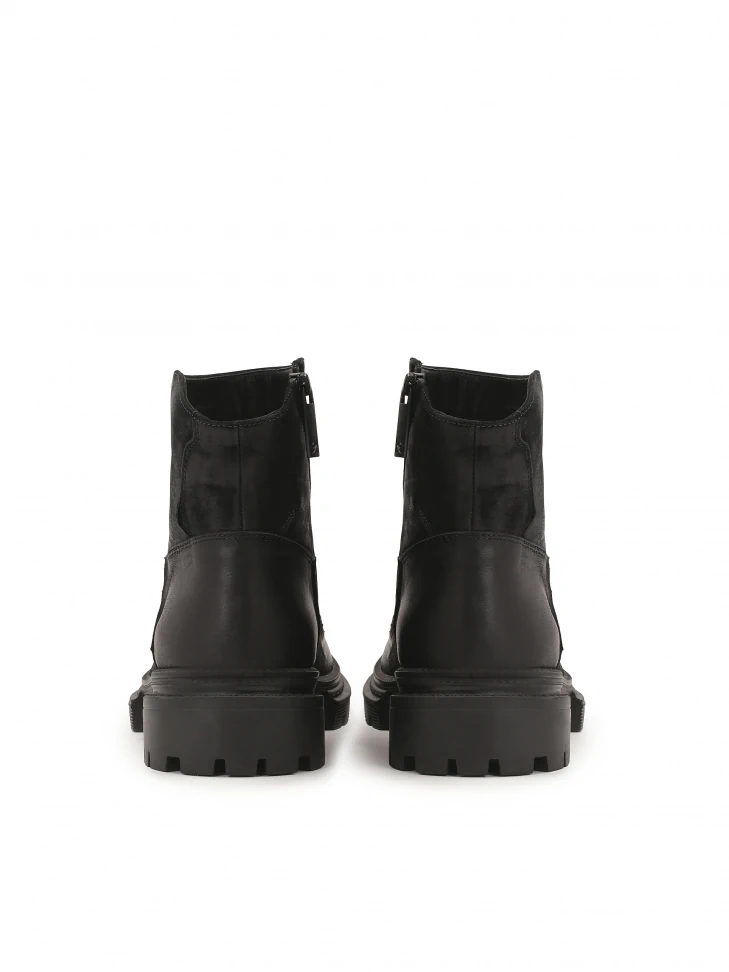 Kazar Men's Black Insulated Zippered Ankle Boots