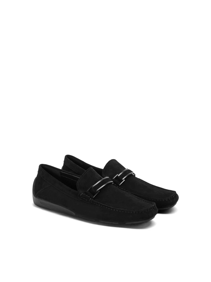 Kazar Men's Black Moccasins
