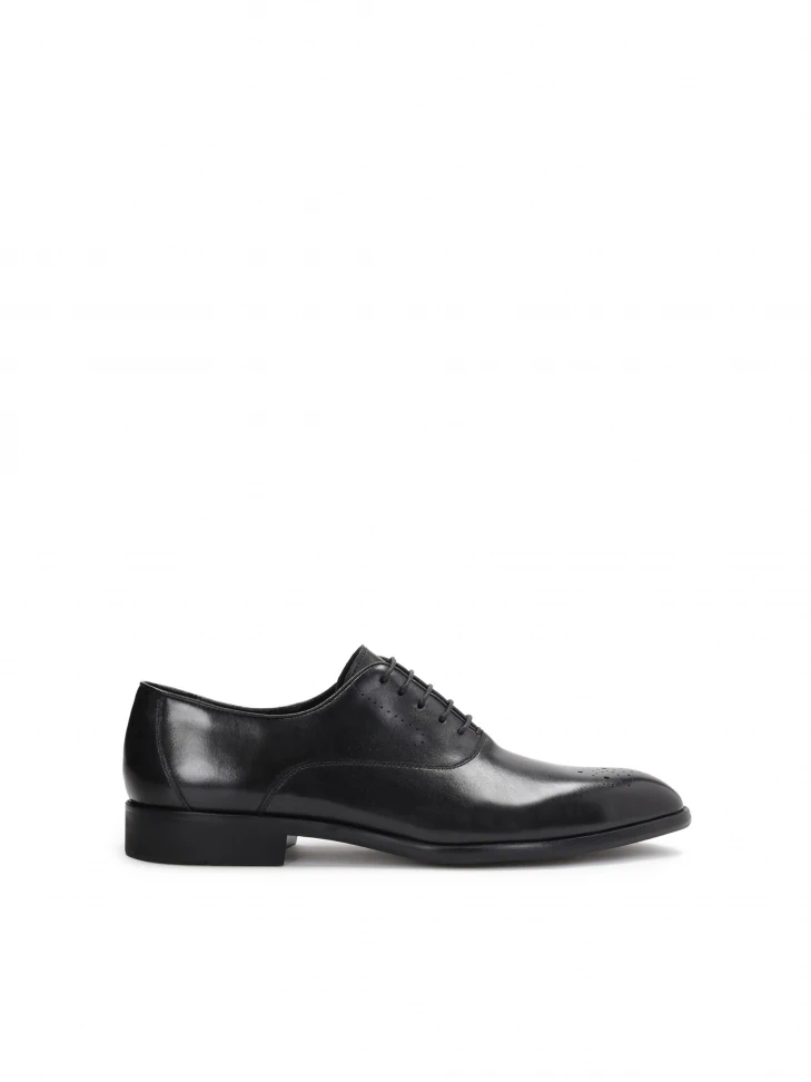 kazar Men’s black oxfords with decorated toes