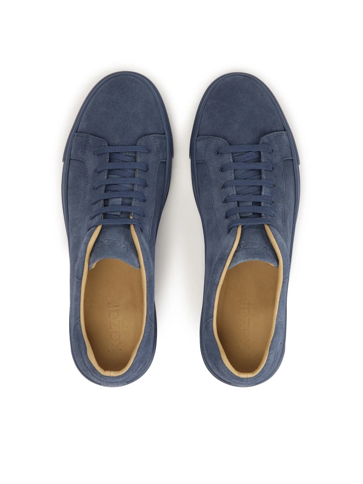 Kazar Men's Blue Suede Sneakers
