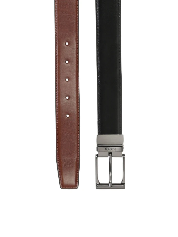 Kazar Men's Brown And Black Reversible Belt