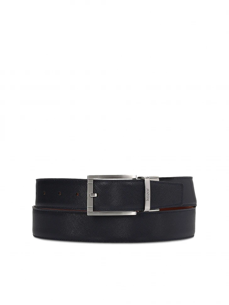 Kazar Men’s Brown And Navy Blue Reversible Belt