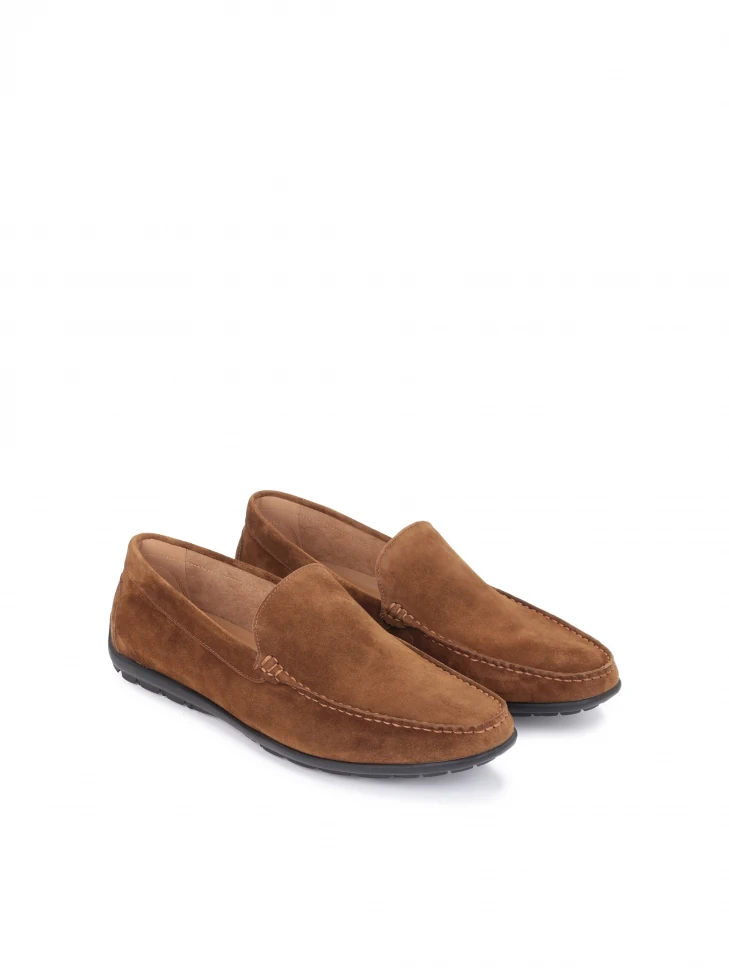Kazar Men's Elegant Brown Suede Moccasins