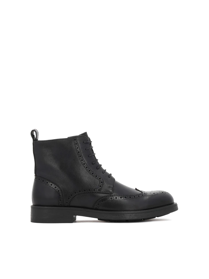 kazar Men's leather boots with openwork decoration