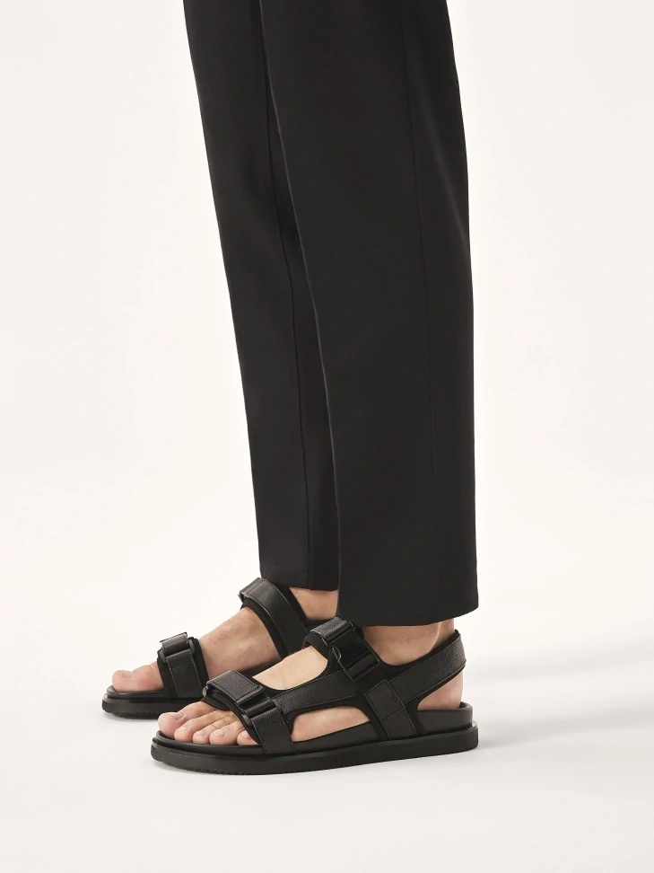 Kazar Men's Leather Sandals With Adjustable Straps