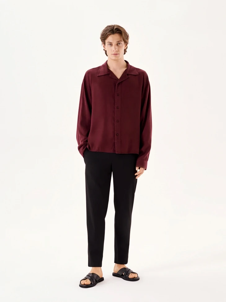 Kazar Men's Leather Slides With Criss-cross Straps