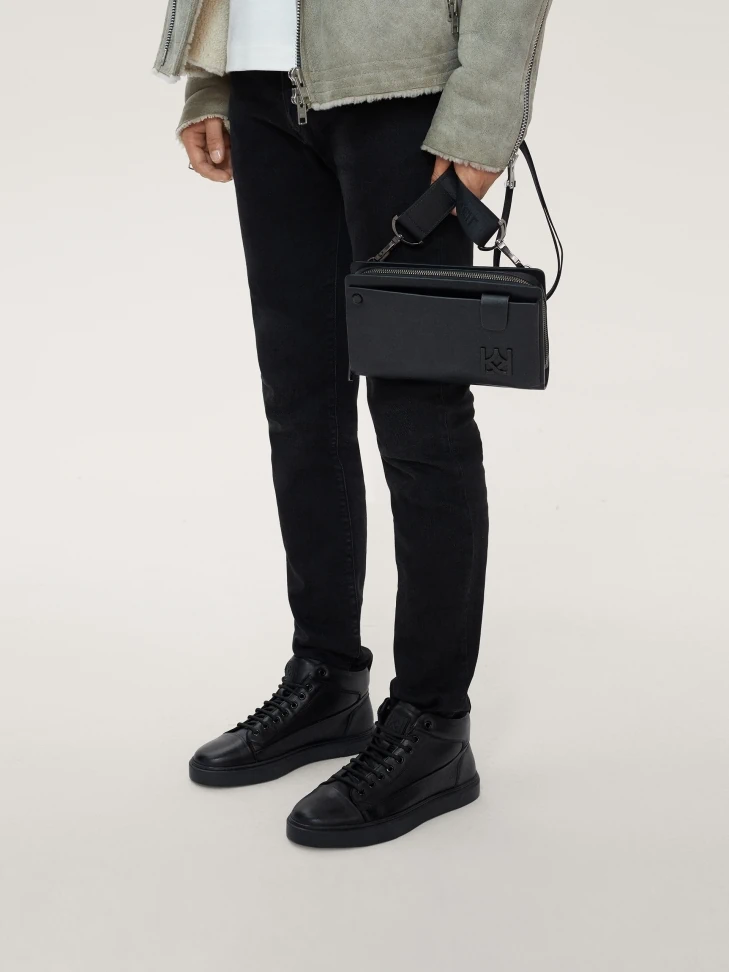 Kazar Men's Leather Sneakers In A Trendy Version