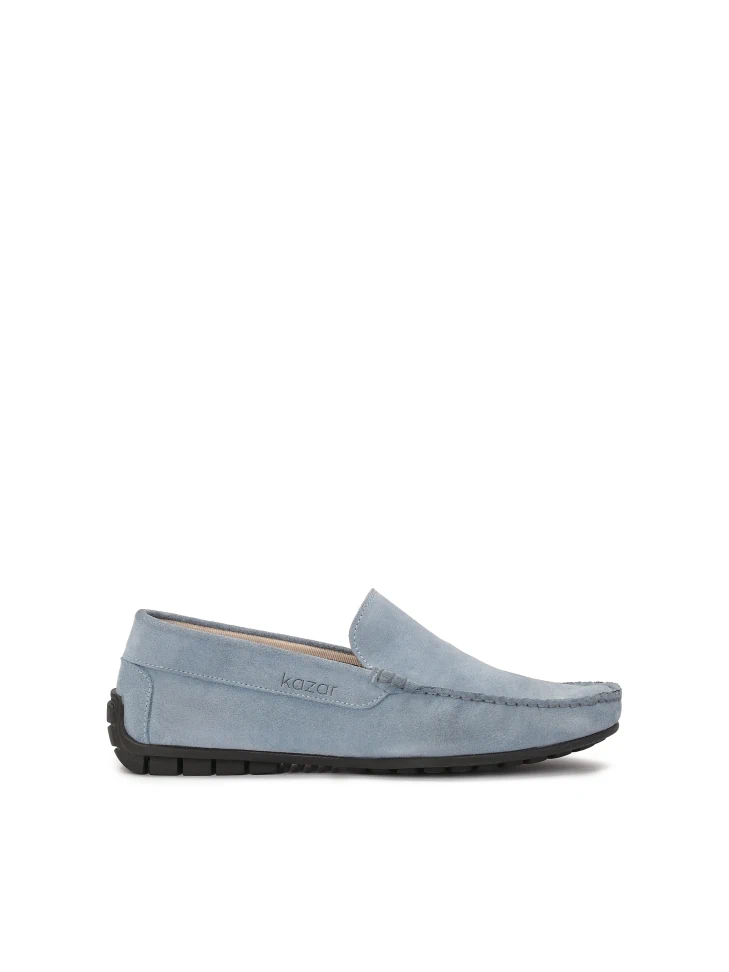 kazar Men's light blue suede moccasins